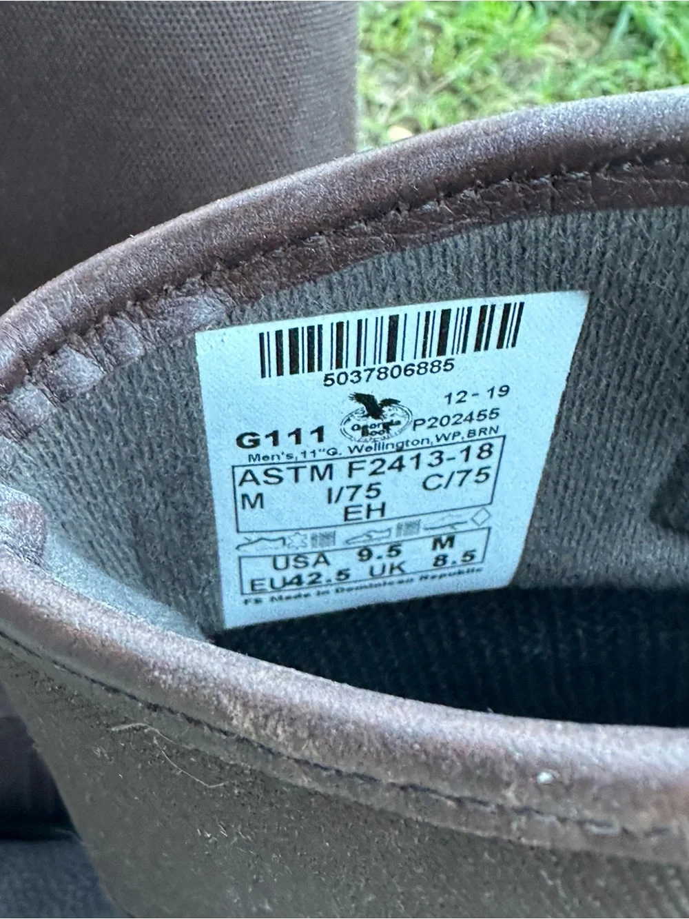 Men’s Georgia Boot Brown Pull-On Work Boots 9.5 M.